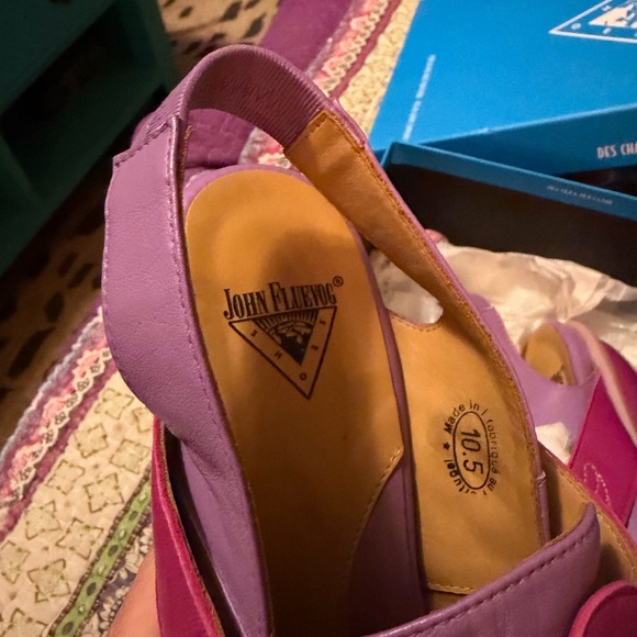 Fluevog slingbacks Fay.  Pink/purple colorway.  10.5 - Picture 3 of 6
